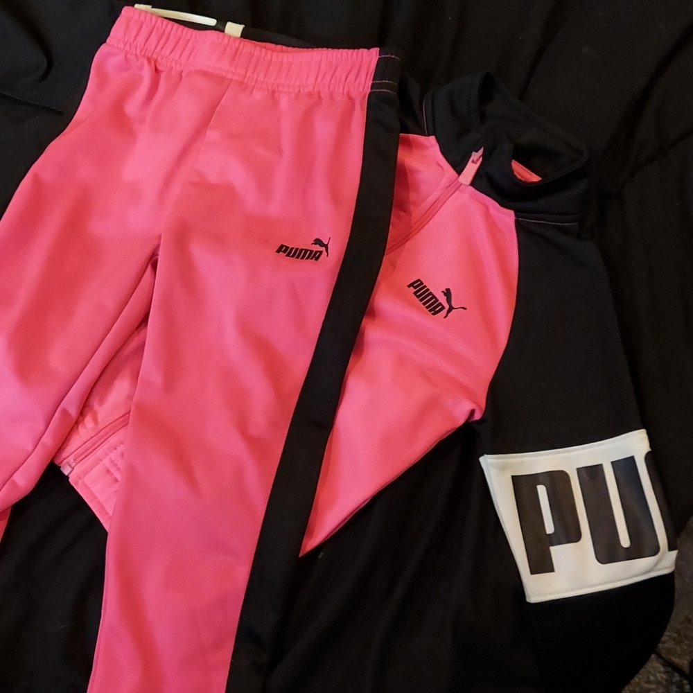 Hot Pink Girls PUMA Sweatsuit 5